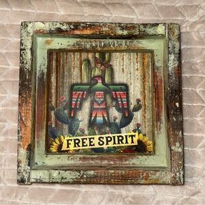 Rustic 'Free Spirit' Thunderbird Wall Art Decor